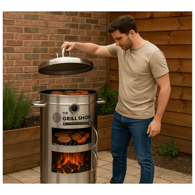 CILINDRO GRILL SHOP PARRILLERO PEQUEÑO FULL ACERO INOXIDABLE TERMOSTATO - 5