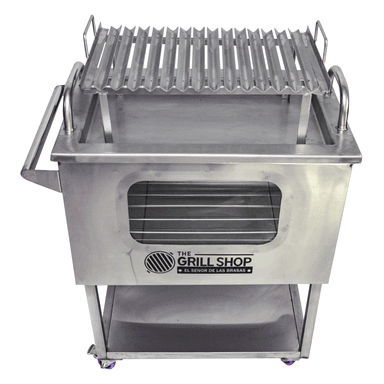 CAJA CHINA GRILL SHOP MEDIANA FULL ACERO INOXIDABLE VISOR - 3