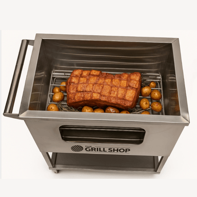 CAJA CHINA GRILL SHOP MEDIANA FULL ACERO INOXIDABLE VISOR - 4