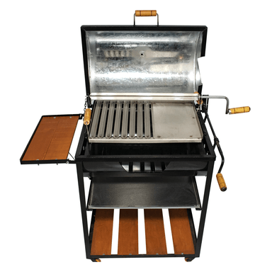 PARRILLA GRILL SHOP NEGRO ACERO INOXIDABLE 2 EN 1 - 4