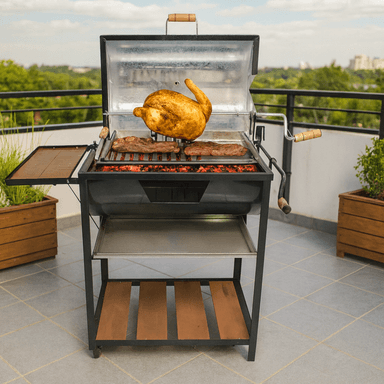 PARRILLA GRILL SHOP NEGRO ACERO INOXIDABLE 2 EN 1 - 5