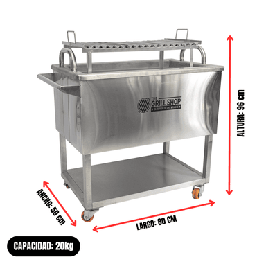 CAJA CHINA GRILL SHOP GRANDE FULL ACERO INOXIDABLE - 2