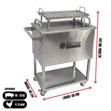 CAJA CHINA GRILL SHOP MEDIANA FULL ACERO INOXIDABLE - 3