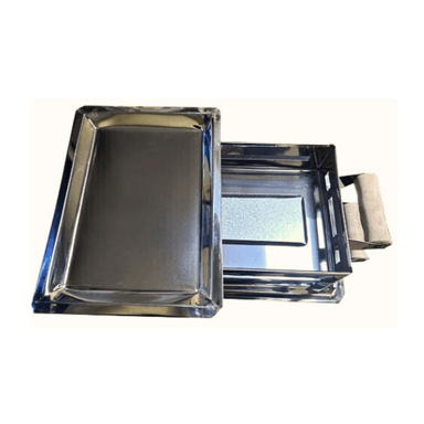 PACK 3 ACCESORIOS COCINA GRILL SHOP ACERO MINI PARRILLAS INOXIDABLE MESA - 2