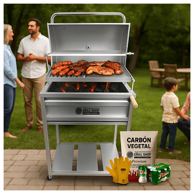 PARRILLA GRILL SHOP TAPA FULL ACERO INOXIDABLE - 5
