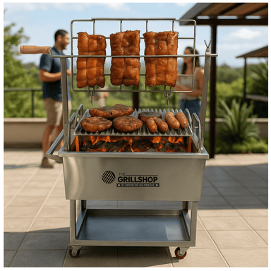 CAJA GRILL SHOP CHINA GRANDE 3 EN 1 FULL ACERO INOXIDABLE - 5