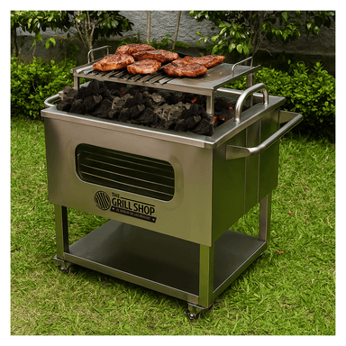 CAJA CHINA GRANDE CON VISOR FULL ACERO INOXIDABLE GRILL SHOP - 4