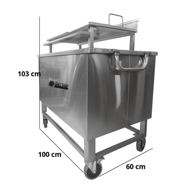 CAJA CHINA PARRILLERA XXL INOX +CERVEZA + CARBÓN + GUANTES - 4