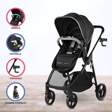COCHE MOISÉS SUMMER MYRIA NEGRO JOGGER PARA BEBÉS BLACK ONIX