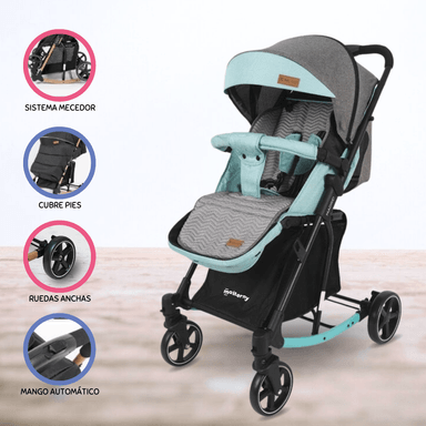 COCHE CUNA MECEDORA PARA BEBÉS «MADRID» LIGHT PINK