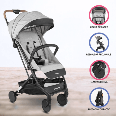 COCHE PASEO INFANTI «TERRAIN 2G» GRIS PARA BEBÉ