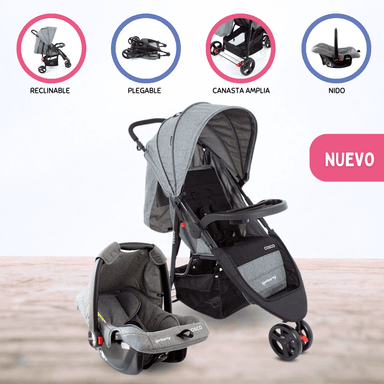 COCHE TRAVEL SYSTEM COSCO »JETTY V2» GRIS