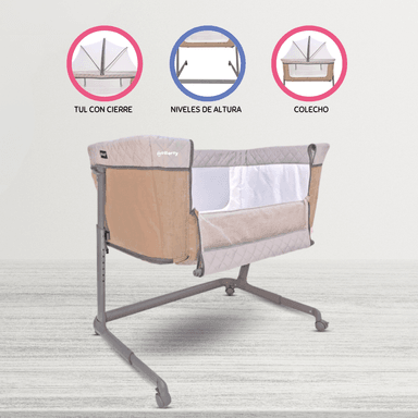 CUNA COLECHO EBABY MARION ALGODÓN BEIGE