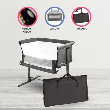 CUNA BABY KITS MY SIDE ALGODÓN GRIS COLECHO - 1
