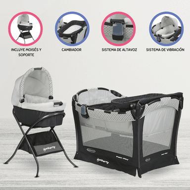 CUNA CORRAL GRACO NIGTH MCKINLEY ALGODÓN BLANCO PACK AND PLAY