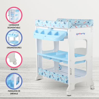 BAÑERA CAMBIADOR 3 PISOS «NATIEL NEW» BLUE