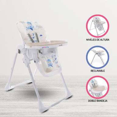 SILLA DE COMER GRADUABLE PARA BEBÉS «FEED» LIGHT BLUE