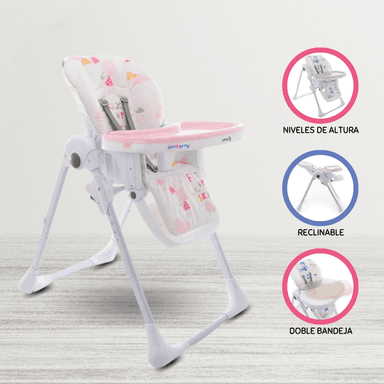 SILLA DE COMER GRADUABLE PARA BEBÉS «FEED» PINK