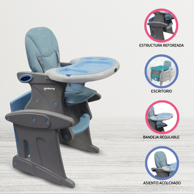 SILLA DE COMER ESCRITORIO PARA BEBÉS «MAGIC» LIGHT BLUE