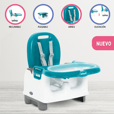 SILLA COMER INFANTI MILA AZUL PORTÁTIL PARA BEBÉS BLUE