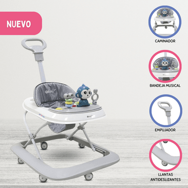 ANDADOR MUSICAL DIDÁCTICO PARA BEBÉS «VARI» GRAY