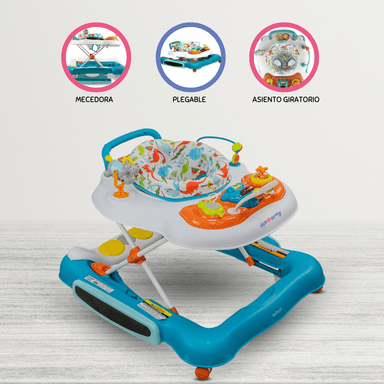 ANDADOR INFANTI GRADUABLE PARA BEBÉ 5 EN 1 LIGHT BLUE