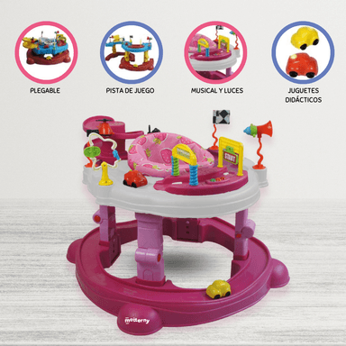 ANDADOR SALTARÍN 5 EN 1 PARA BEBÉS CARRUSEL PINK