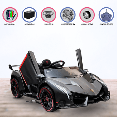 AUTO A BATERÍA  LAMBORGHINI «POISON» GRAY - 1