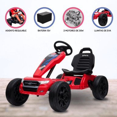 CARRO A BATERÍA FORD «GO-KART» RED - 1