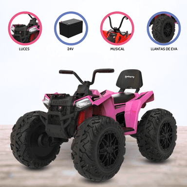 CUATRIMOTO A BATERÍA BEAUTIFUL PARA NIÑOS «HOLLICY» PINK - 1