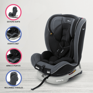 SILLA DE AUTO CON ISOFIX PARA BEBÉS «LOUIS» BLACK