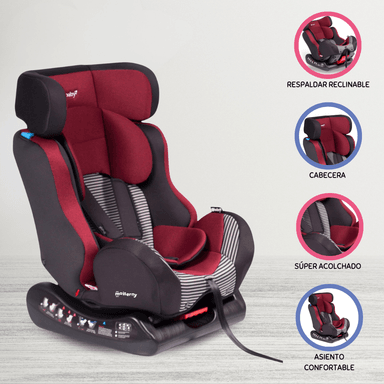 SILLA AUTO EBABY FIREZA ROJO RECIÉN NACIDO