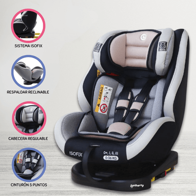 SILLA DE AUTO GIRATORIO PARA BEBÉS «RUPAL ISOFIX» BEIGE