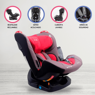 SILLA AUTO SAFETY RECLINE NEW ROJO RECIÉN NACIDO