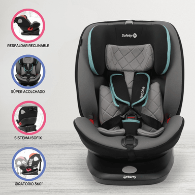 SILLA AUTO SAFETY NEXT DRIVE TURQUESA RECIÉN NACIDO CON ISOFIX