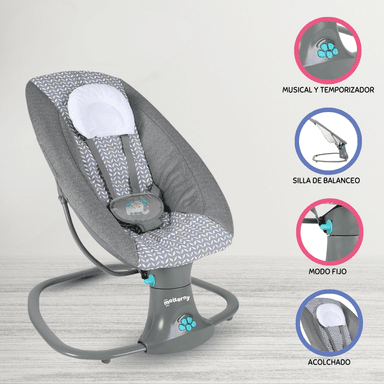 SILLA NIDO PARA BEBÉS «3 EN 1 DELUXE» GRAY