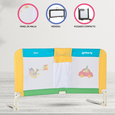 BARANDA DE CAMA INFANTI PARA BEBÉ «BOX TOY» YELLOW