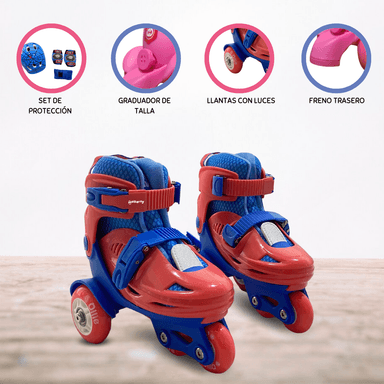 PATINES GRADUABLES PARA NIÑO «KIDS» RED - 1