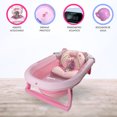 BAÑERA PLEGABLE CON TERMÓMETRO VOYAGE «AQUATIC» GRAY