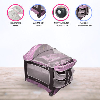 CUNA CORRAL MECEDORA «VERONA QUEEN» BLUE