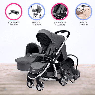 COCHE DE PASEO CON ACCESORIOS «LONDON»