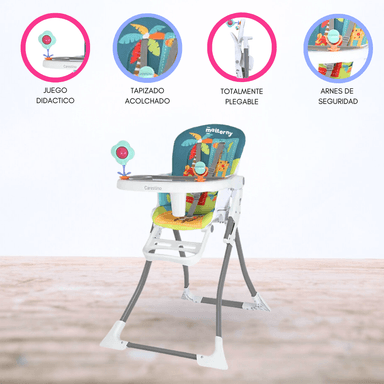 SILLA DE COMER PLEGABLE «RIO» AQUAMARINE