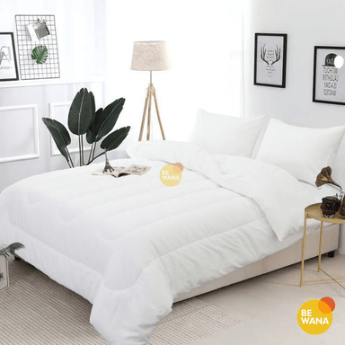 CUBRECAMA DE VERANO BLANCO HIPOALERGÉNICO KING SET DE SÁBANAS