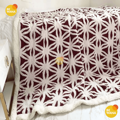 MANTA CUZKA QUEEN MULTICOLOR ANTIALÉRGICA PELUCHÓN ALTO RELIEVE MANDALA RED