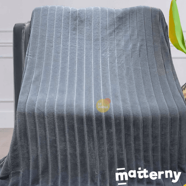 MANTA CUZKA QUEEN MULTICOLOR ANTIALÉRGICA PIEL CONEJO ALTO RELIEVE A RAYAS COFFEE