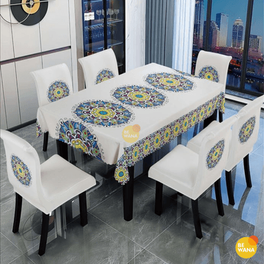MANTEL CUZKA MESA FUNDAS 6 SILLAS TELA 228 X 152 CM