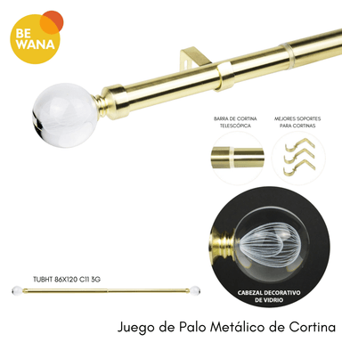 TUBO CORTINA CUZKA DECORATIVO GRADUABLE 220-300 CM