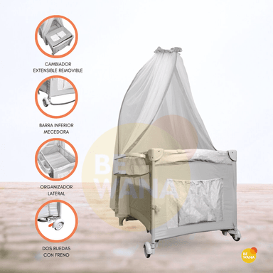 CUNA CORRAL MATTERNY ALWAYS TOGETHER 2G MENTA PLEGABLE