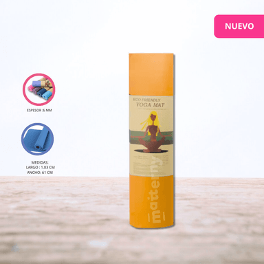 MANTA DE YOGA ANTIDESLIZANTE EVERBEST «FITNESS» ORANGE - 1