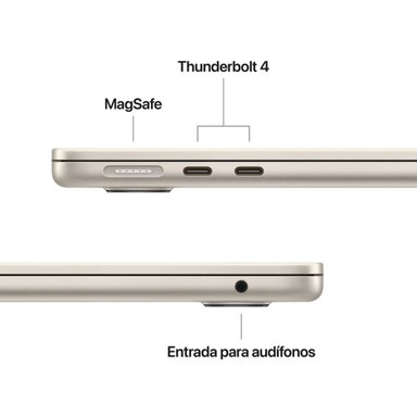 MACBOOK AIR APPLE DE 13' | CHIP M5 | 16GB RAM + 512GB SSD | TECLADO INGLÉS - STARLIGHT - 5